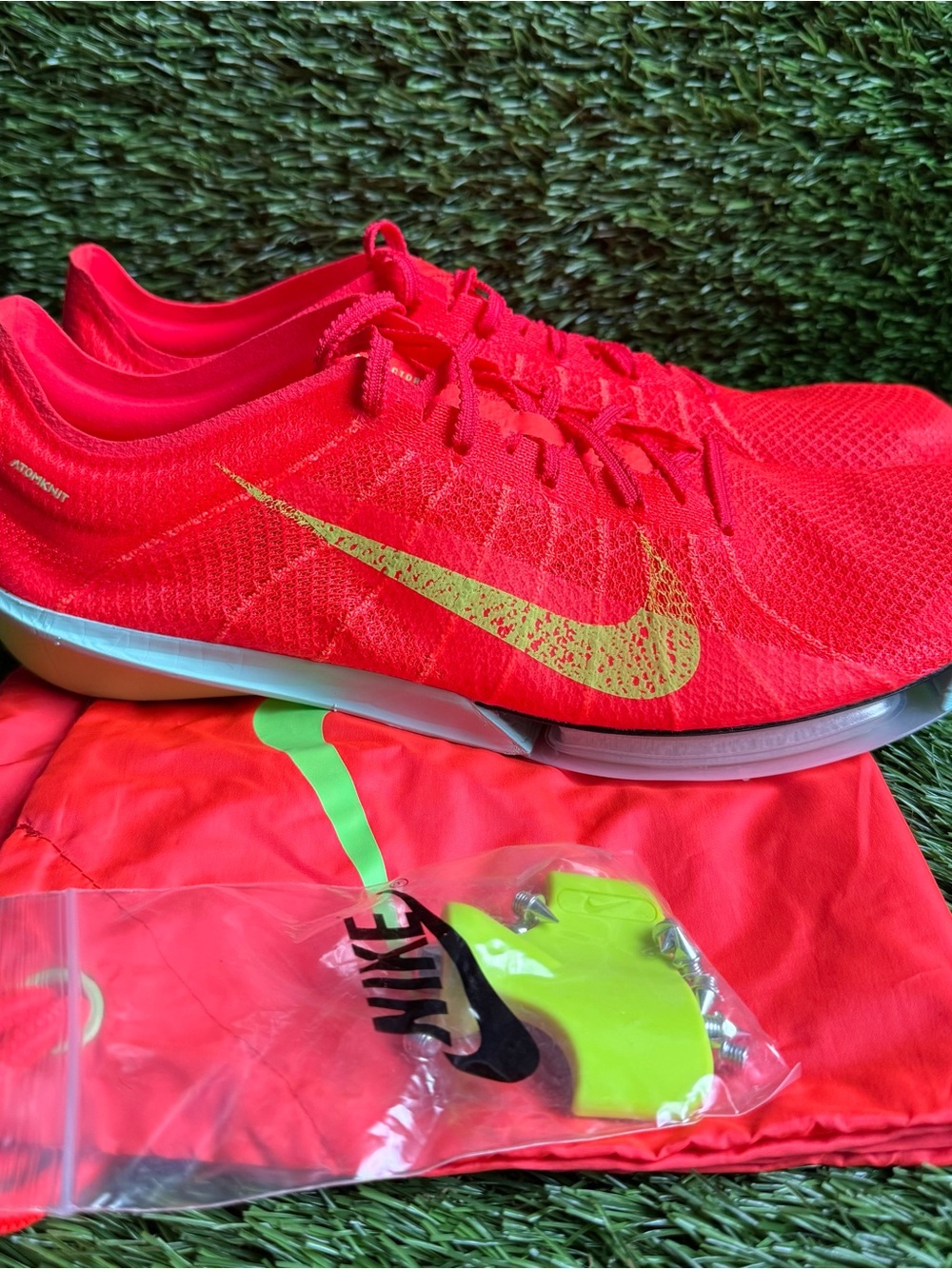 sz 11.5 Nike Air Zoom Victory 2 Bright Crimson Washed Coral New Bag Track Spike